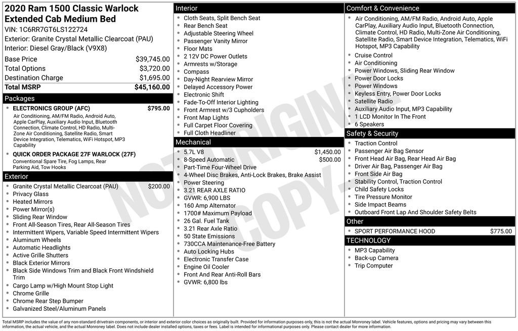 ram ram 1500 classic 2020 1C6RR7GT6LS122724 image ram ram 1500 classic 2020 1C6RR7GT6LS122724 image